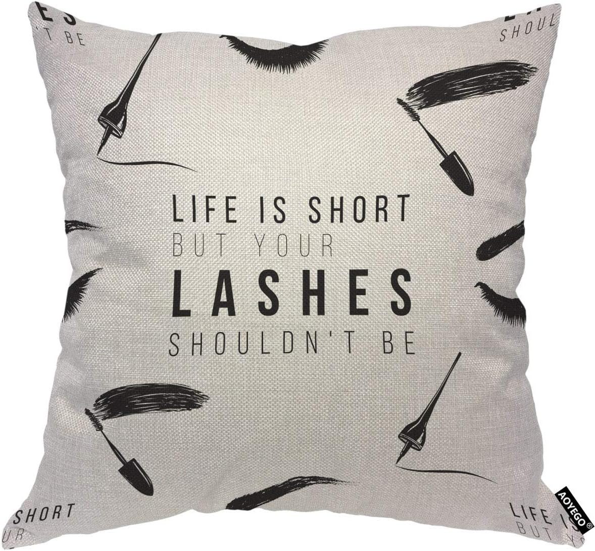 Beauty Makeup Quotes Short - Divertente Federa per Cuscino con Citazione