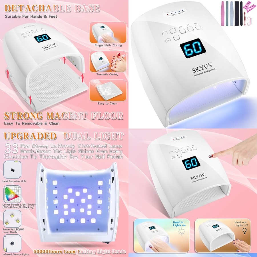 Gel Nail Polish - Lampada UV LED Ricaricabile per Asciugatura
