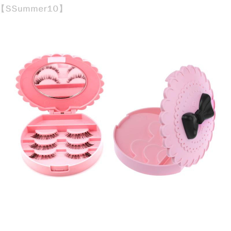 Beauty Makeup Women - 【SSummer10】Scatola porta ciglia finte con fiocco