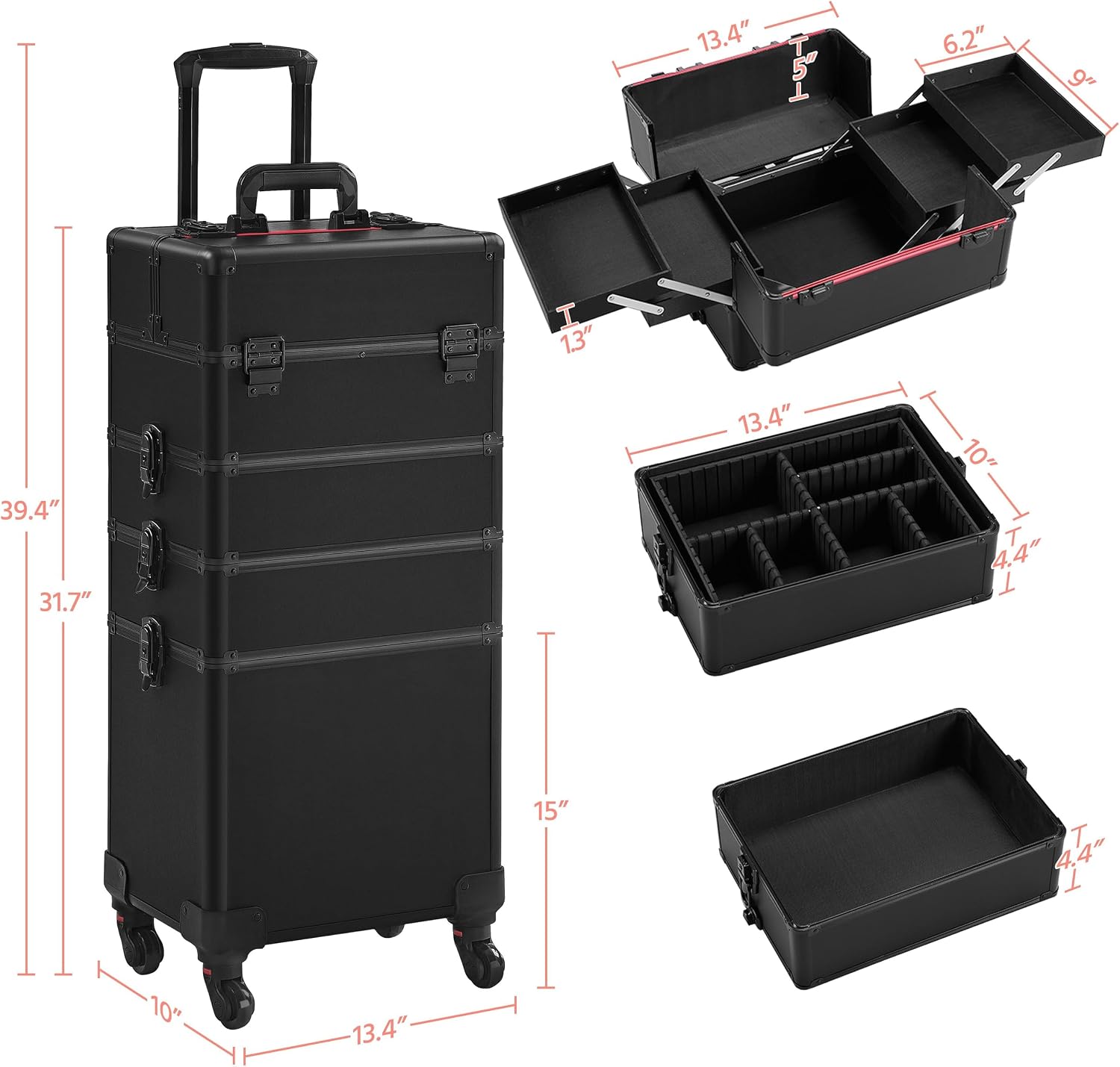 Valigia per Trucco Nera 4-in-1 - Makeup Organizer recensione e prezzo