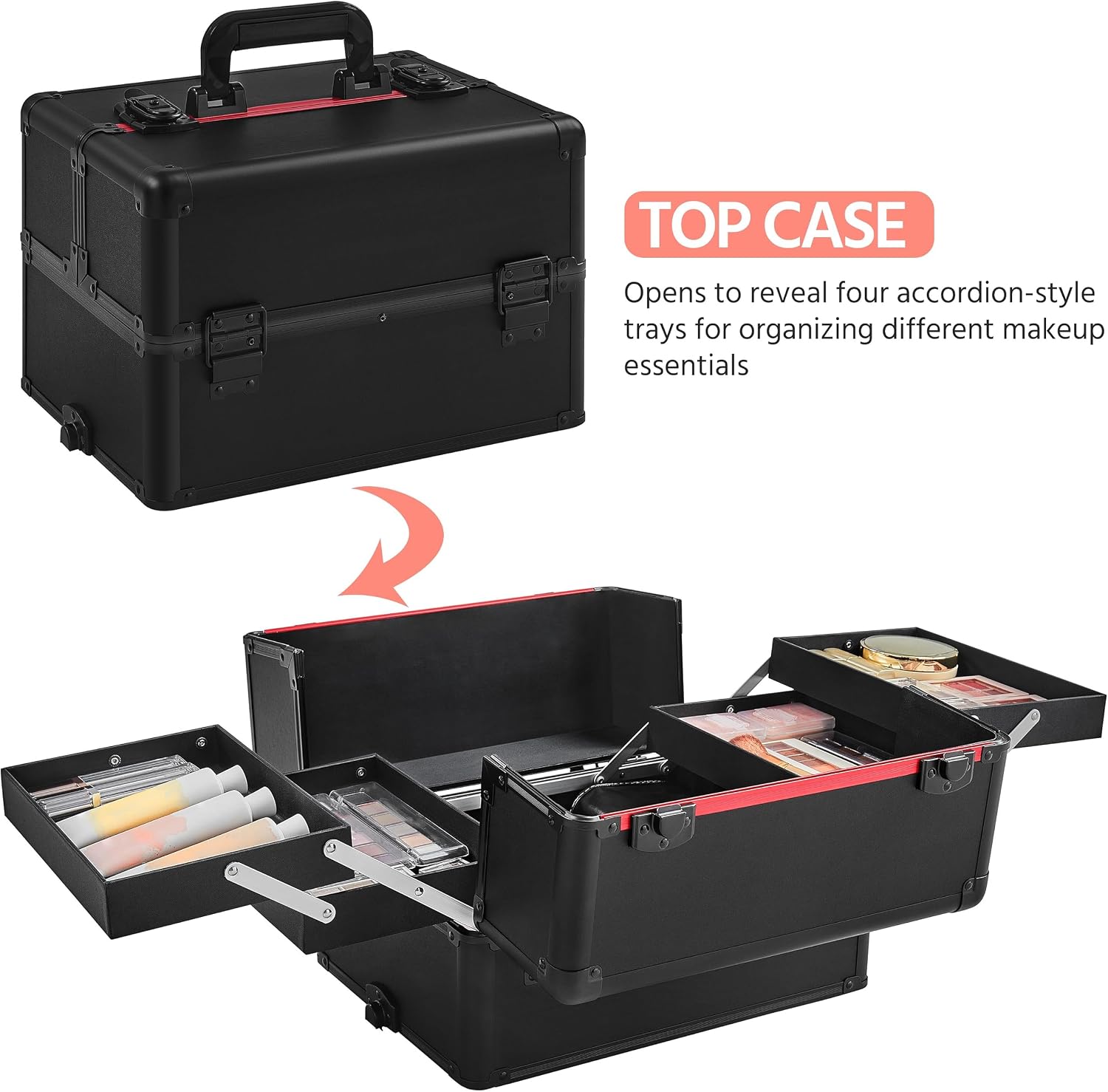 Valigia per Trucco Nera 4-in-1 - Makeup Organizer recensione e prezzo