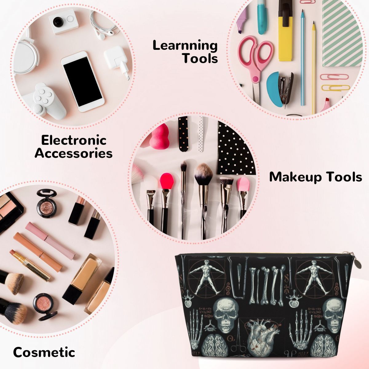 Borsa da toilette stampata per - Beauty Makeup Kit Box recensione e prezzo